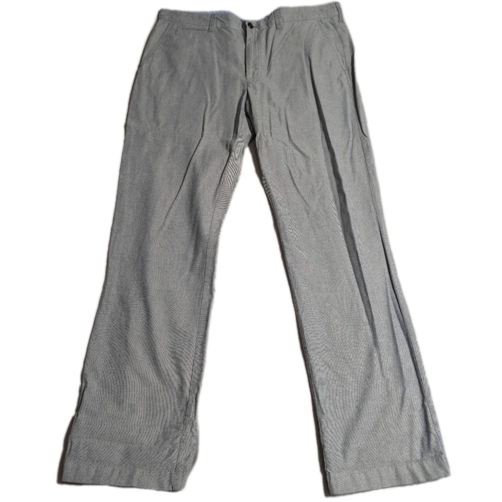 LL Bean Standard Fit Chino Pants Mens 38x34 Blue Cotton Flat Front